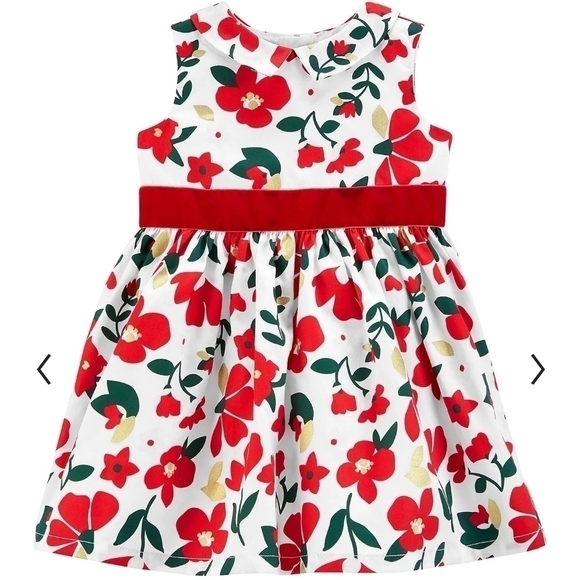 Carter's Carter's Floral Sateen Holiday Dress Size 6 months - Picture 2 of 11